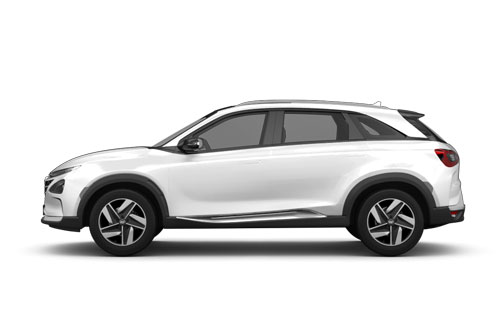 zu sehen ist ein weißer Hyundai NEXO