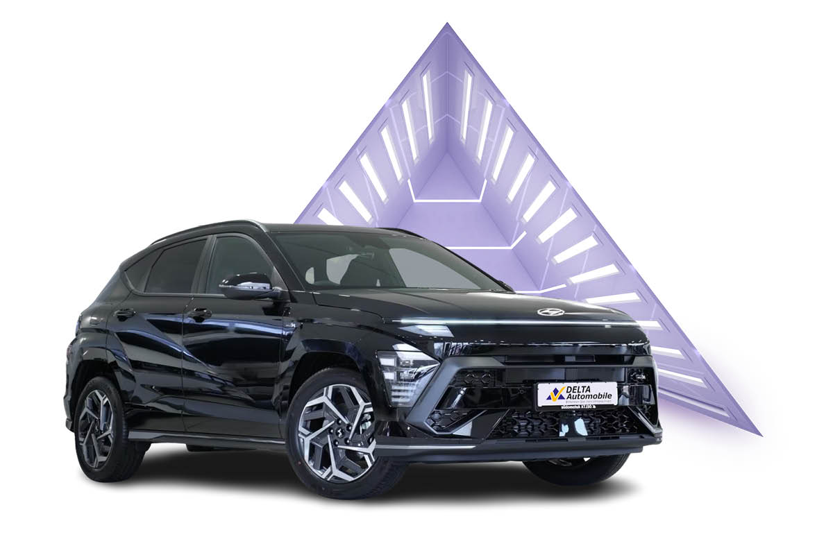 zu sehen: Hyundai Kona EV in schwarz