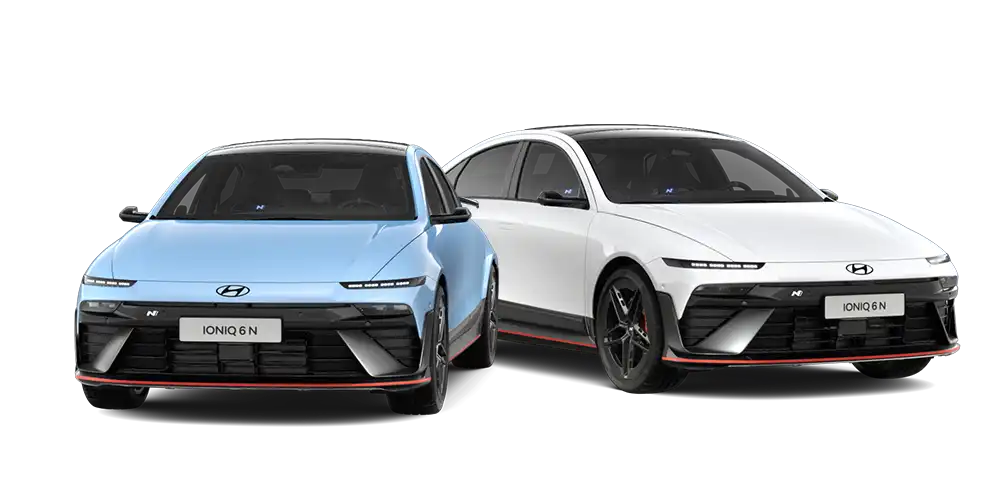 zu sehen sind zwei Hyundai Ioniq 6N