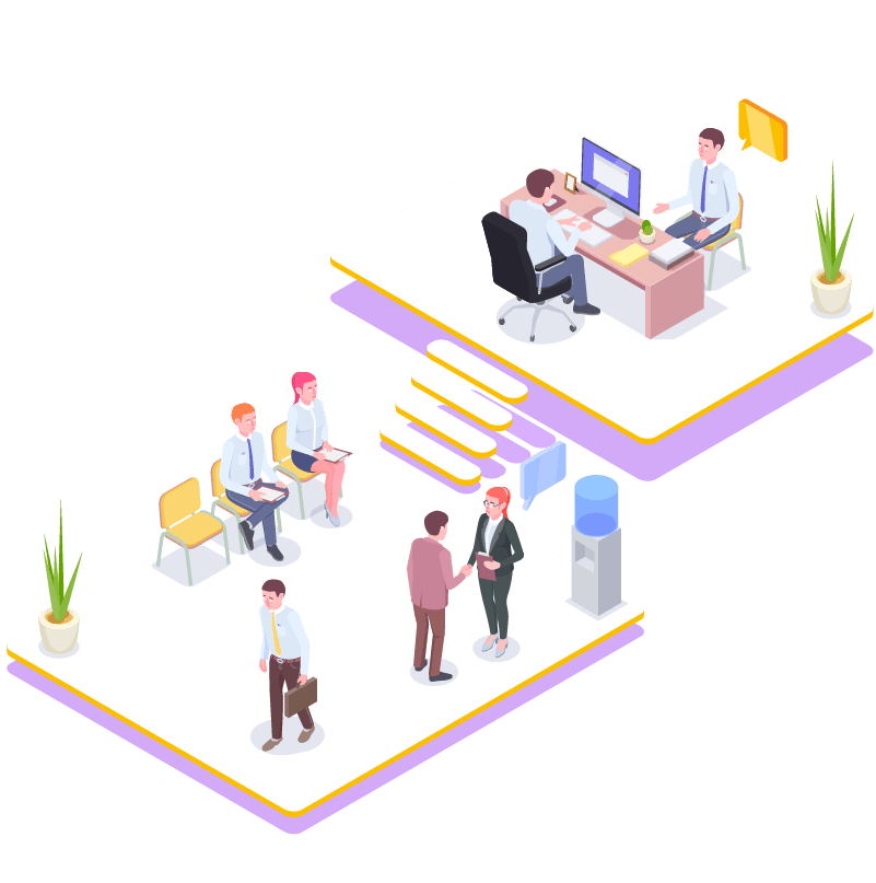 Illustration Bewerbungsgespräch